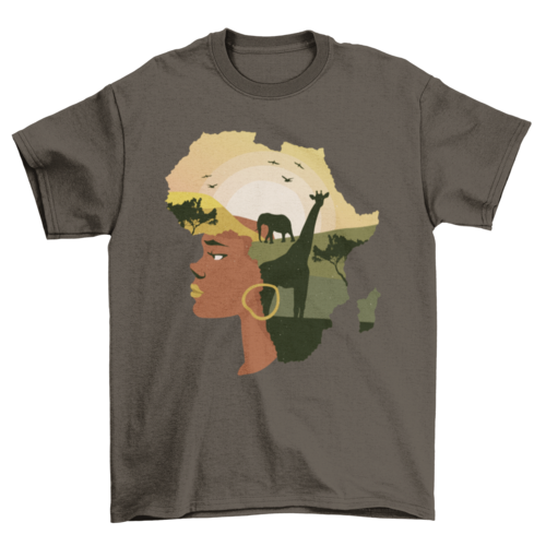 Woman Africa Hair T-shirt