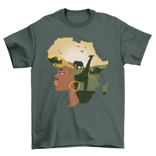 Woman Africa Hair T-shirt
