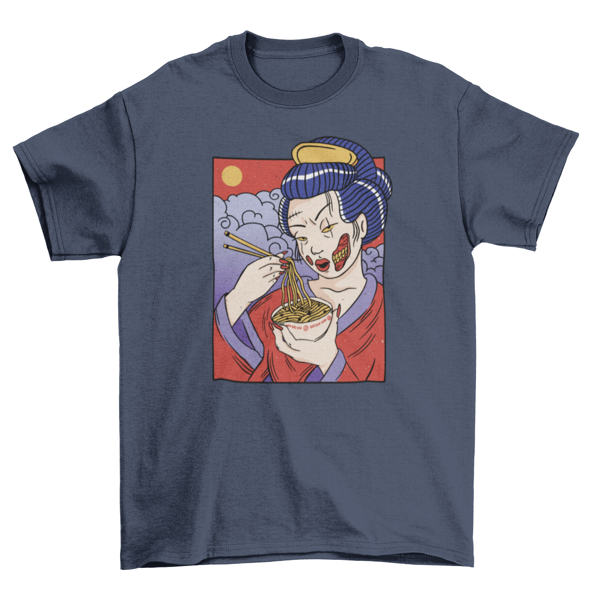 Cool zombie geisha t-shirt