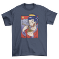 Cool zombie geisha t-shirt