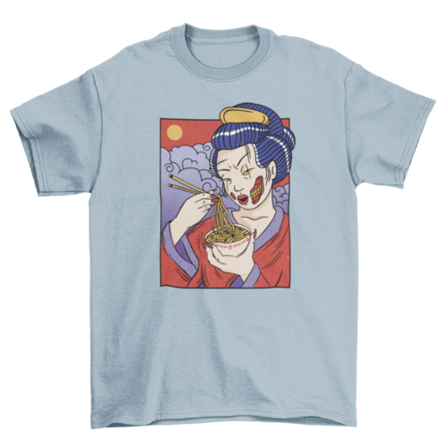 Cool zombie geisha t-shirt