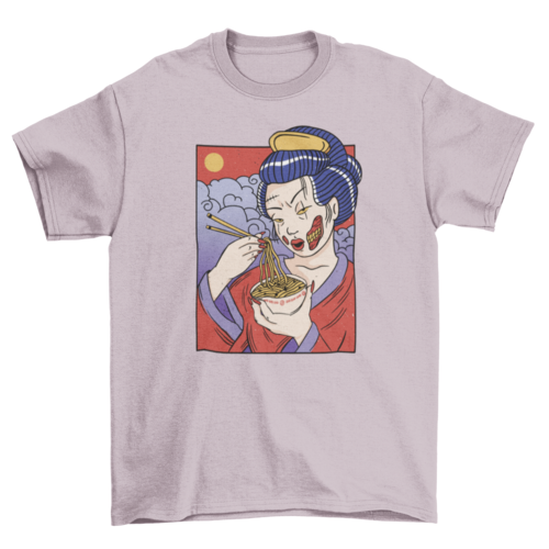 Cool zombie geisha t-shirt