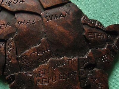 Wooden Map of Africa with countries